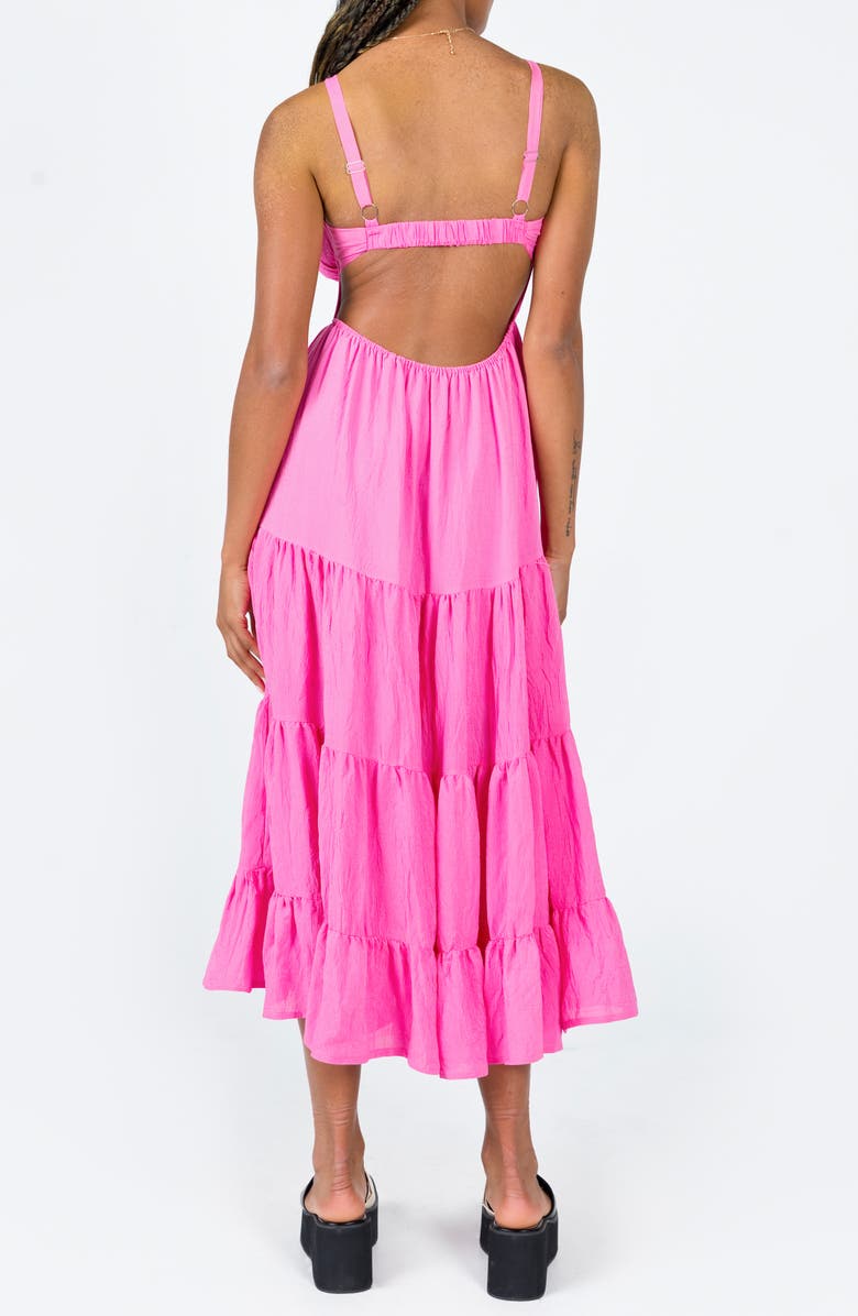 Princess Polly Joella Tiered Cotton Midi Dress, Alternate, color, 