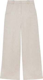 Reiss Nolah Wide Leg Linen Blend Pants