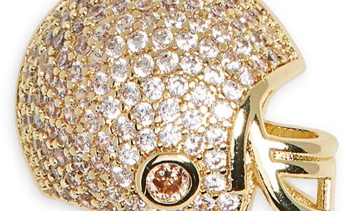 Leith Pavé Cz Football Helmet Pendant Necklace In Gold