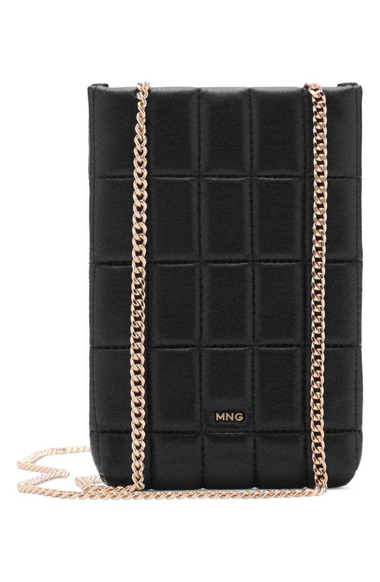 MANGO Quilted Faux Leather Case, Main, color, 