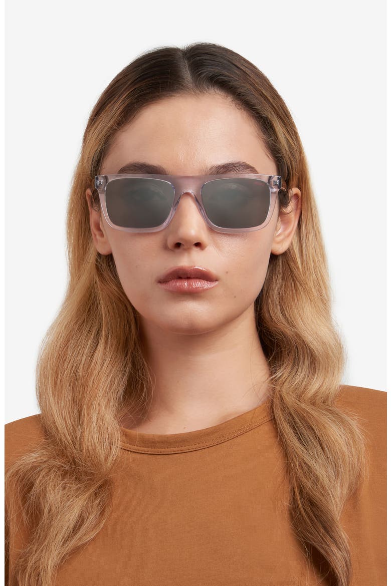 Gender Inclusive HG 1297/S 54mm Square Sunglasses, Alternate, color, CLEAR