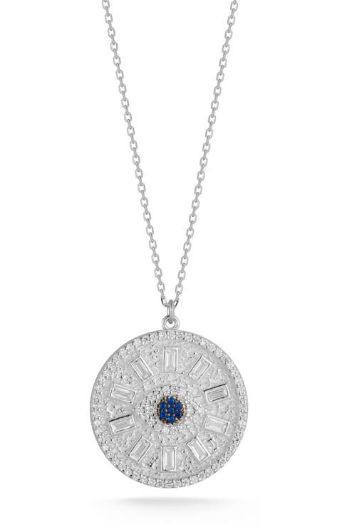 Evil Eye Medallion Pendant Necklace