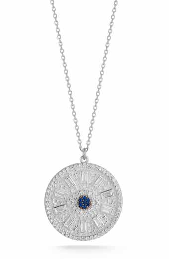 Evil Eye Medallion Pendant Necklace