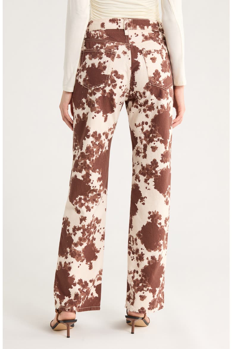 Val '90s High Waist Cowhide Print Jeans, Alternate, color, COWHIDE PRINT