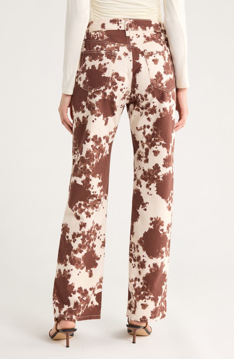 Reformation Val '90s High Waist Cowhide Print Jeans, Alternate, color, Cowhide Print