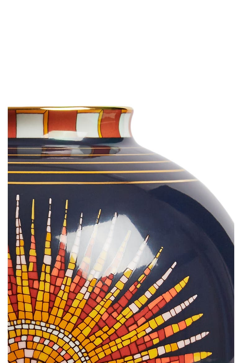 Bubble Vase, Alternate, color, Sunrays Midnight Blue