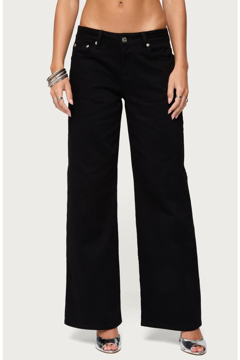 Roman Low Rise Slouchy Jeans, Main, color, BLACK
