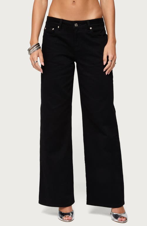 Edikted Roman Low Rise Slouchy Jeans In Black