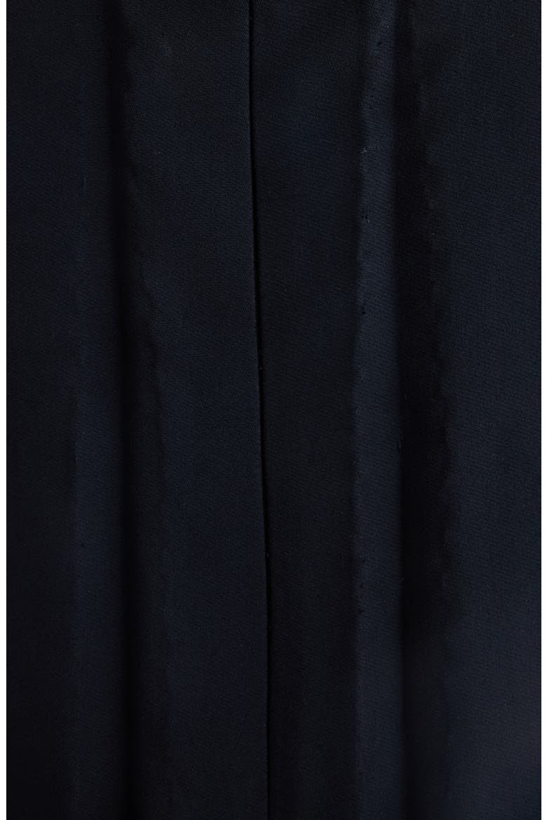 Cutaway Satin Minidress, Alternate, color, BLACK