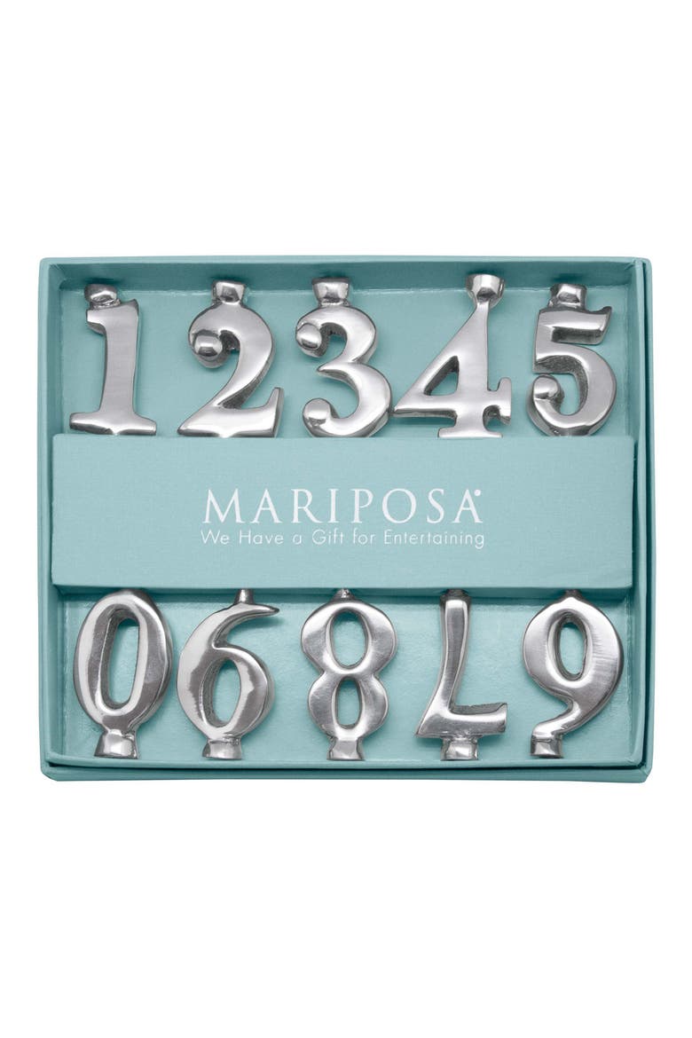 Number Candleholder Set, Alternate, color, SILVER