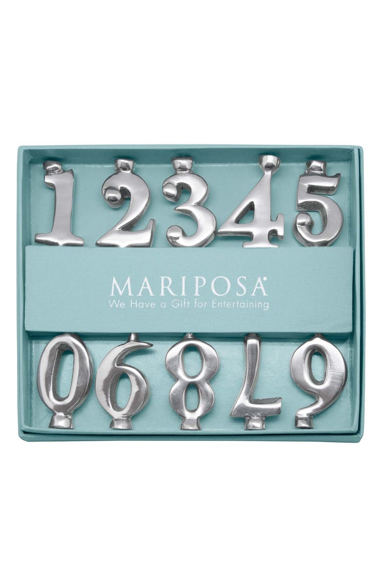 Mariposa Number Candleholder Set, Alternate, color, Silver