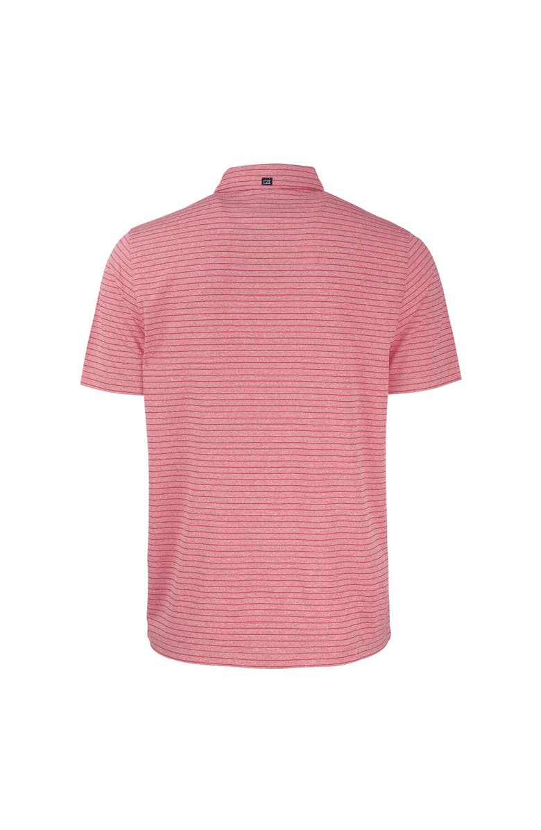 Cutter & Buck Men's Cutter & Buck Heather Scarlet Nebraska Huskers Big & Tall Forge Eco Stripe Stretch Recycled Polo, Alternate, color,