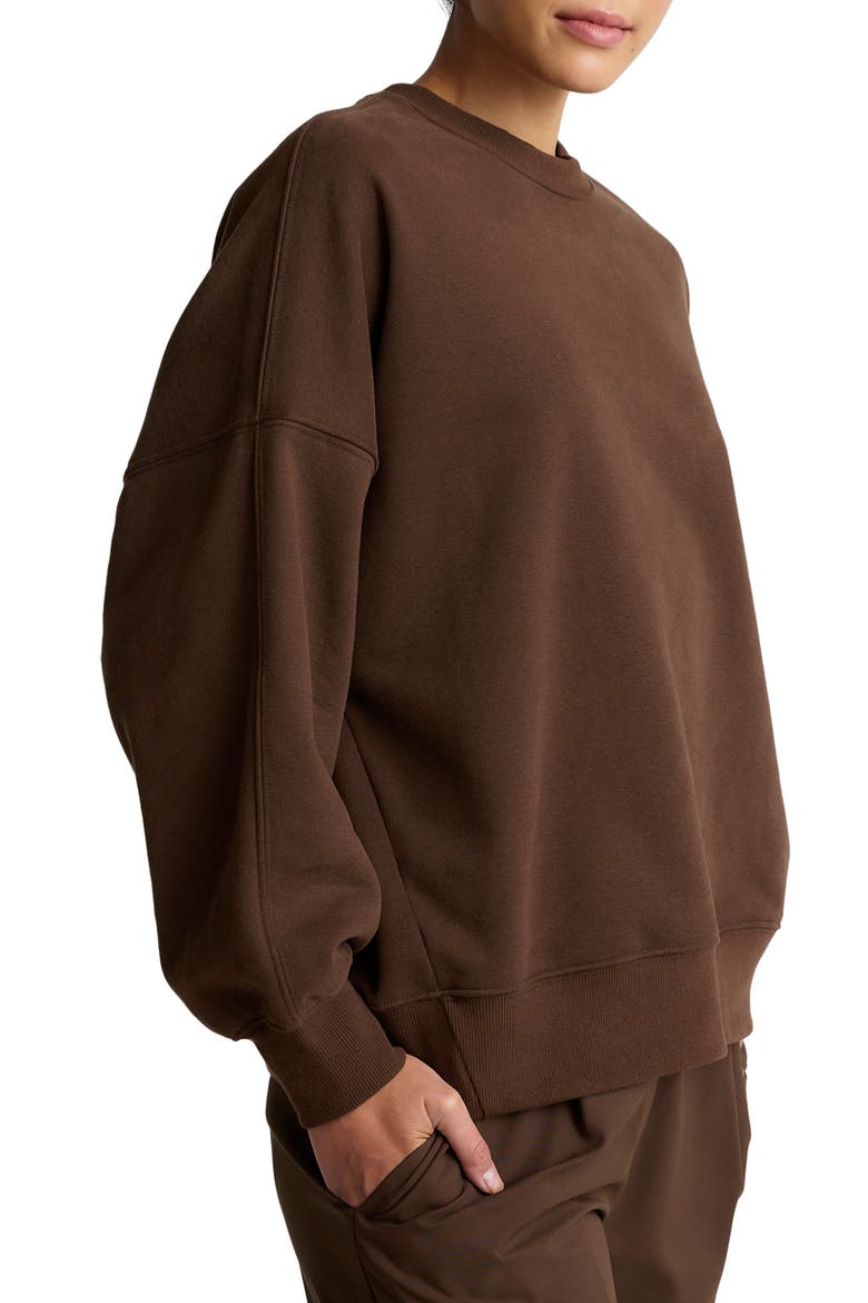 Solstice Oversize Cotton Blend Sweatshirt, Alternate, color, ESPRESSO
