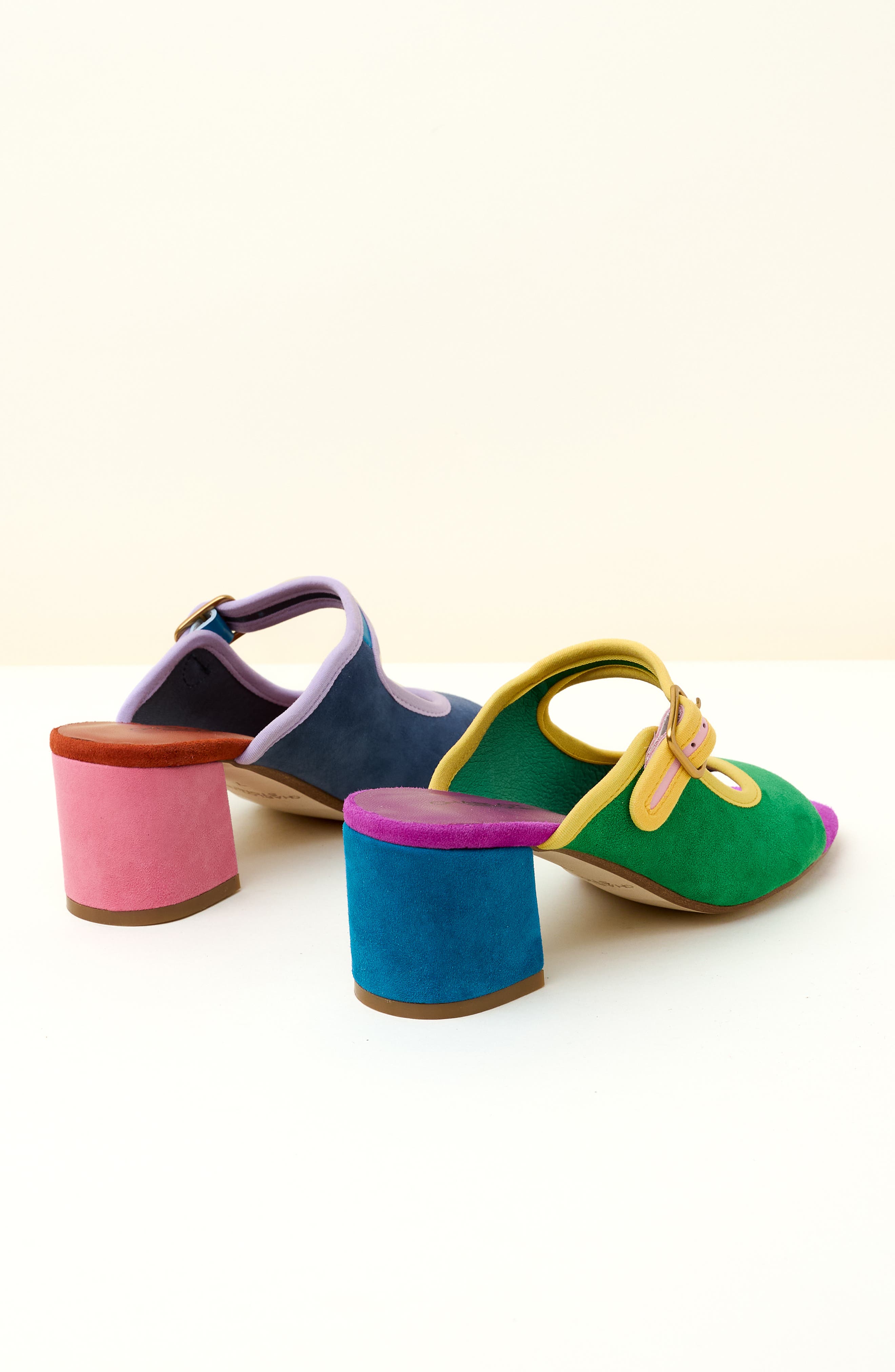 Charlotte Stone Trissa Mismatch Mary Jane Slide Sandal, Alternate, color, 