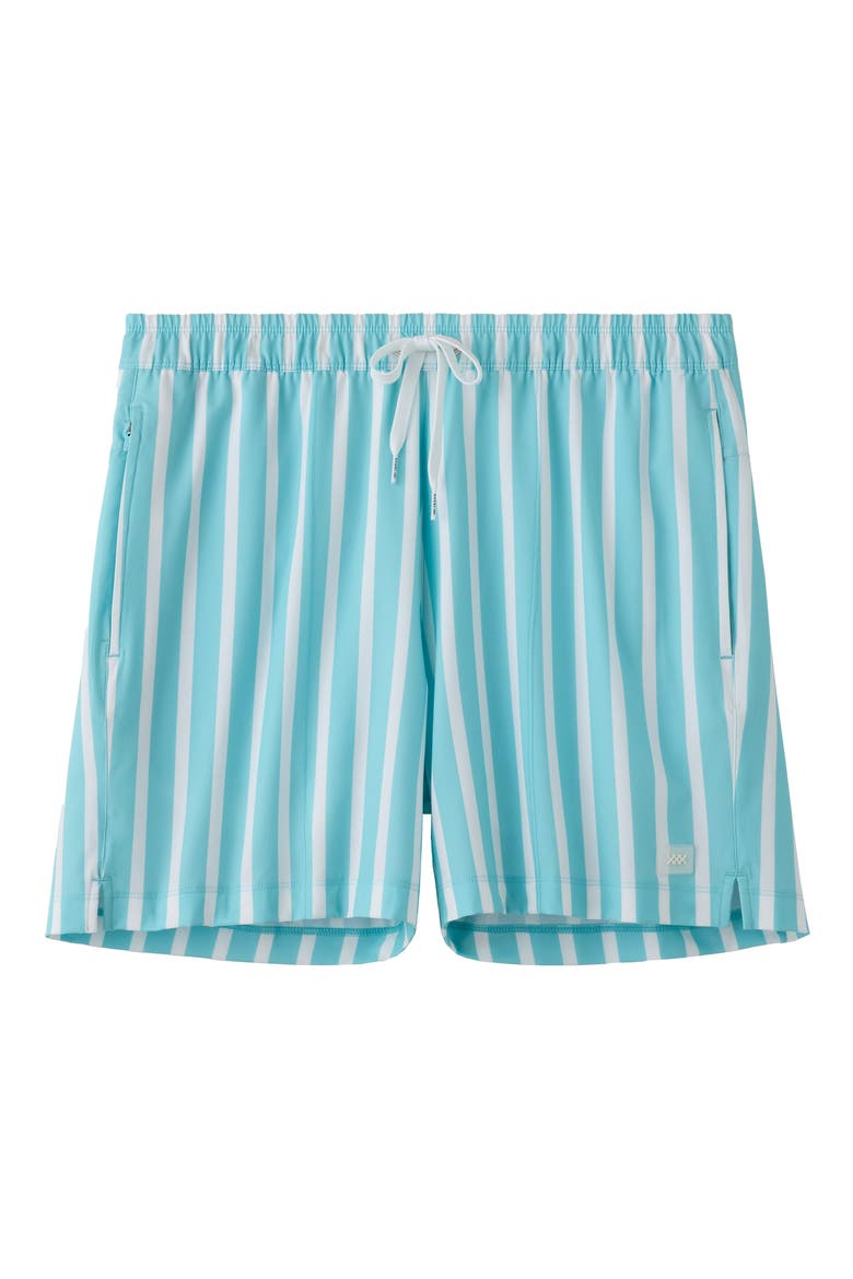 R and R Wide Stripe Swim Trunks, Alternate, color, BELIZE BLUE WIDE STRIPE