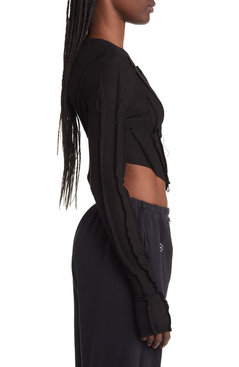 SAMI MIRO VINTAGE Asymmetric Long Sleeve Rib Top, Alternate, color, 