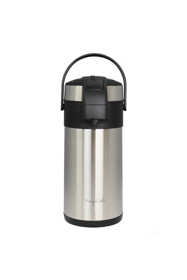 3.17 Quart Stainless Steel Vacuum Body Pump Cap Air Pot, Alternate, color, Silver