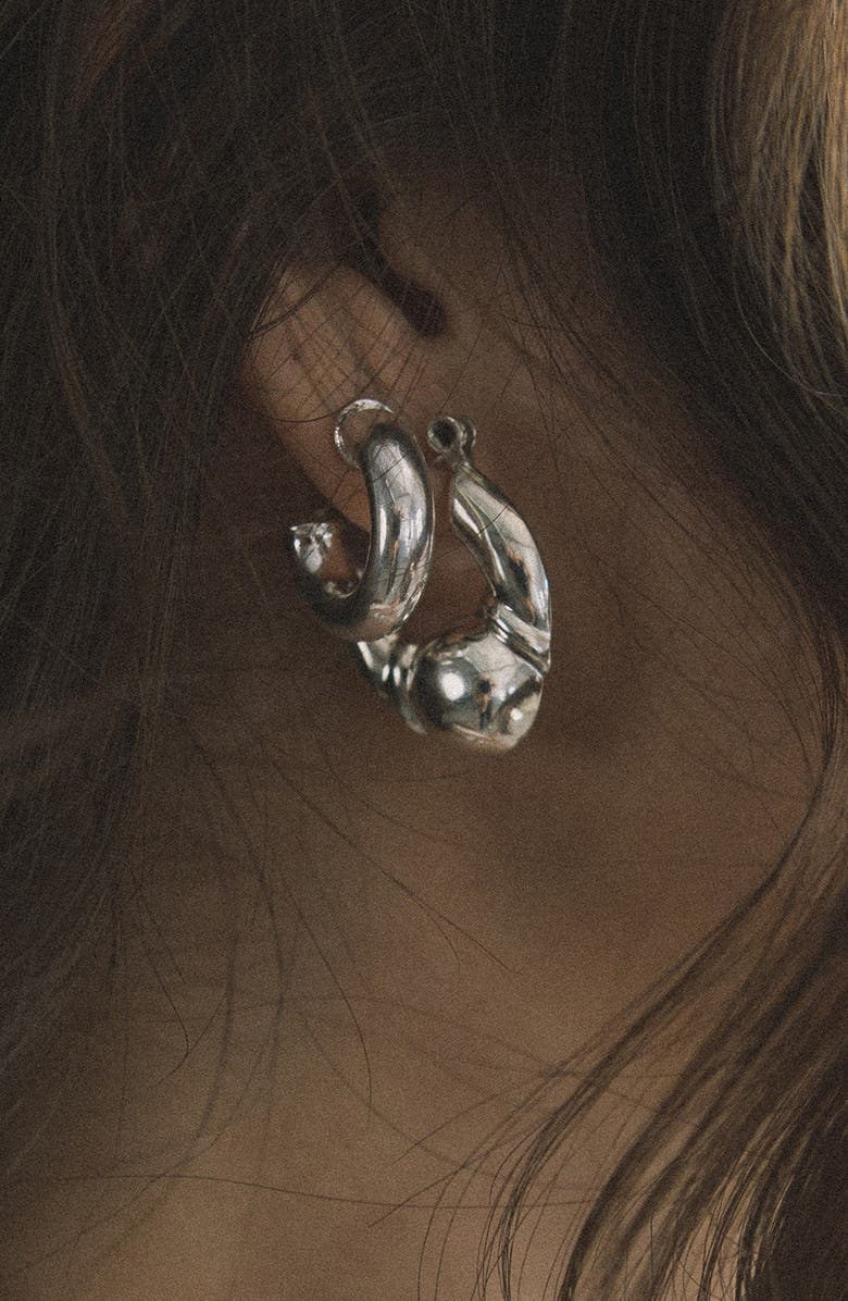 Child of Wild Cleo Hoop Earrings, Alternate, color, Silver