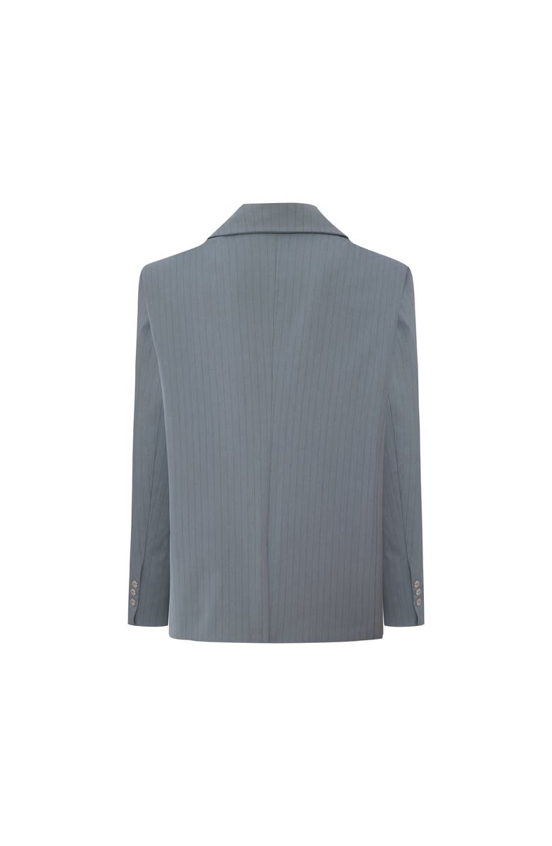 PCFG Cotton Blend Striped Woven Blazer Jacket, Alternate, color, Grey