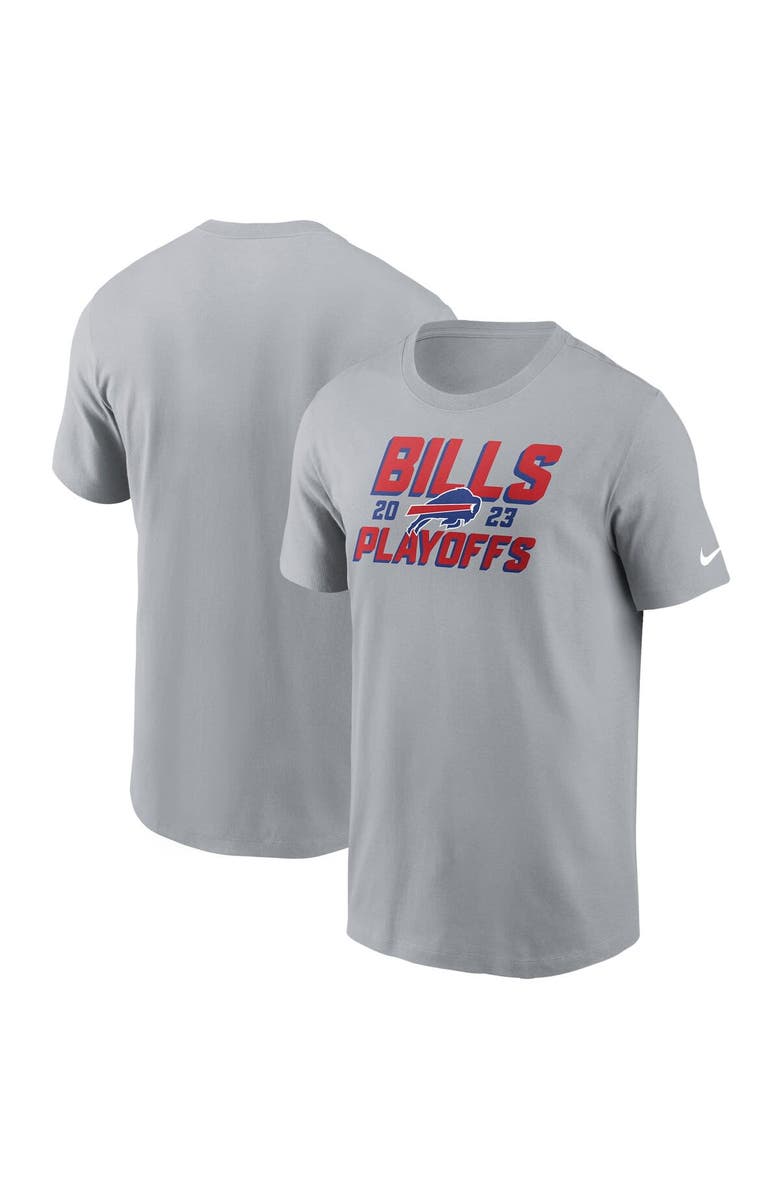 Nike Men's Nike Gray Buffalo Bills 2023 NFL Playoffs Iconic T-Shirt, Main, color, 