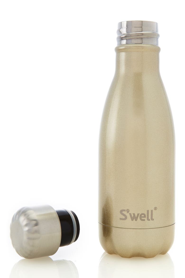 'Sparkling Champagne' Stainless Steel Water Bottle, Alternate, color, GOLD