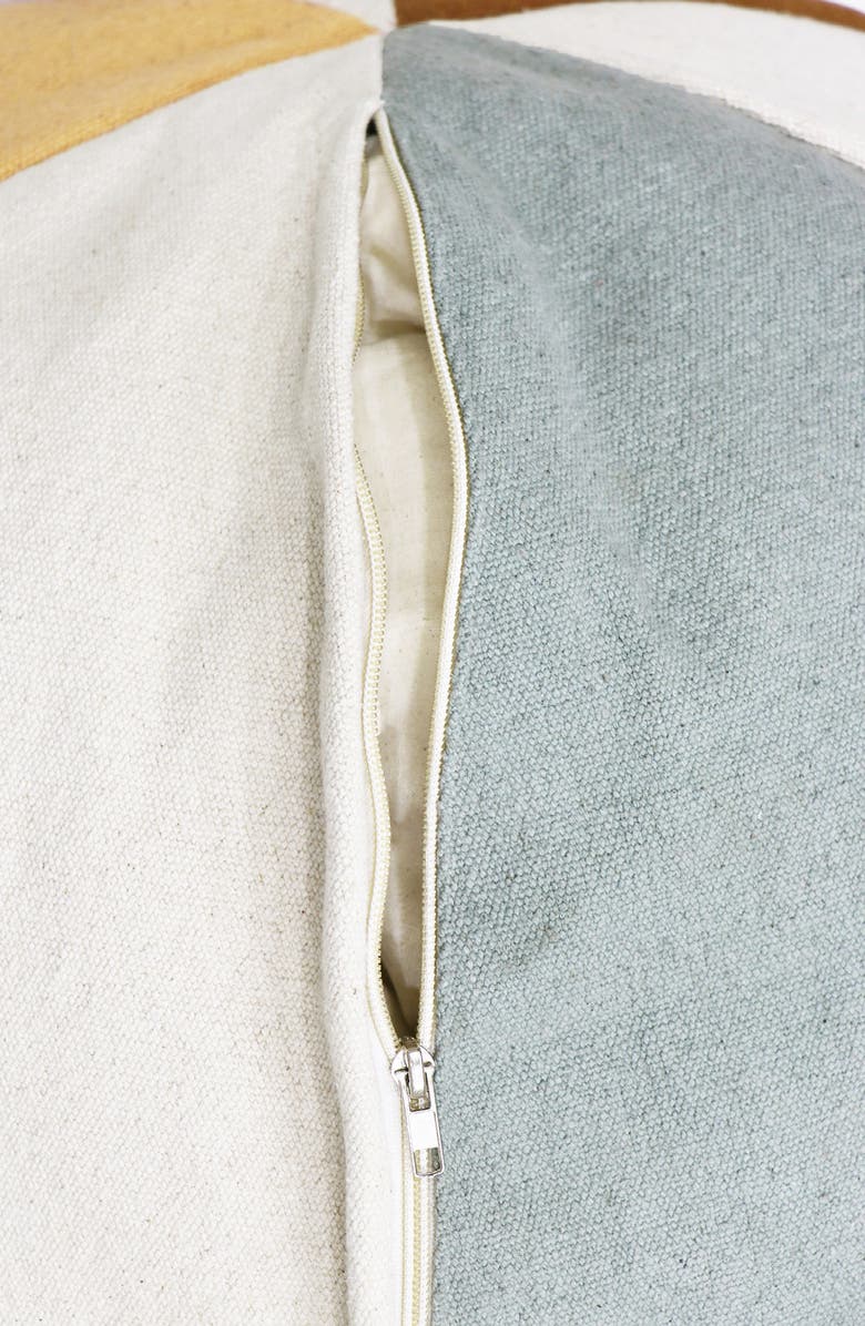 Lorena Canals Beach Ball Pouf, Alternate, color, Natural Vintage Blue Honey