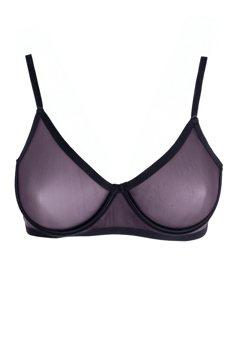 LECHERY<sup>®</sup> Lustrous Sheer Full Coverage Underwire Bra, Alternate, color, Black