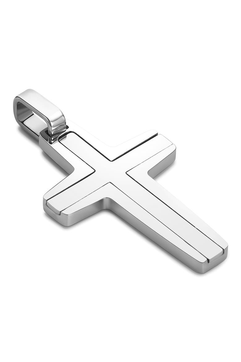 Men's Cross Pendant Necklace, Alternate, color, SILVER