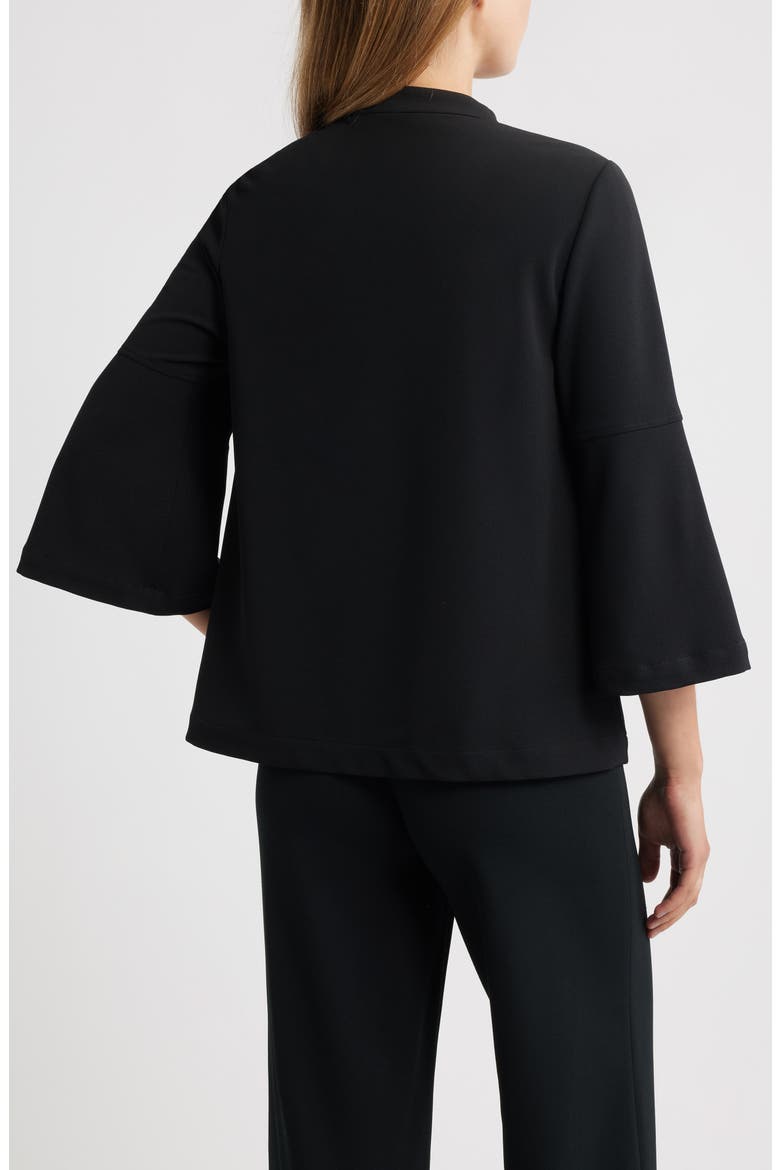 Deco Crepe Flare Sleeve Utility Jacket, Alternate, color, BLACK