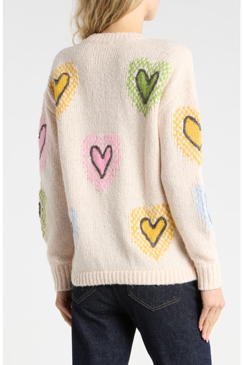 Love Chunky Stitch Sweater, Alternate, color, IVORY MULTI