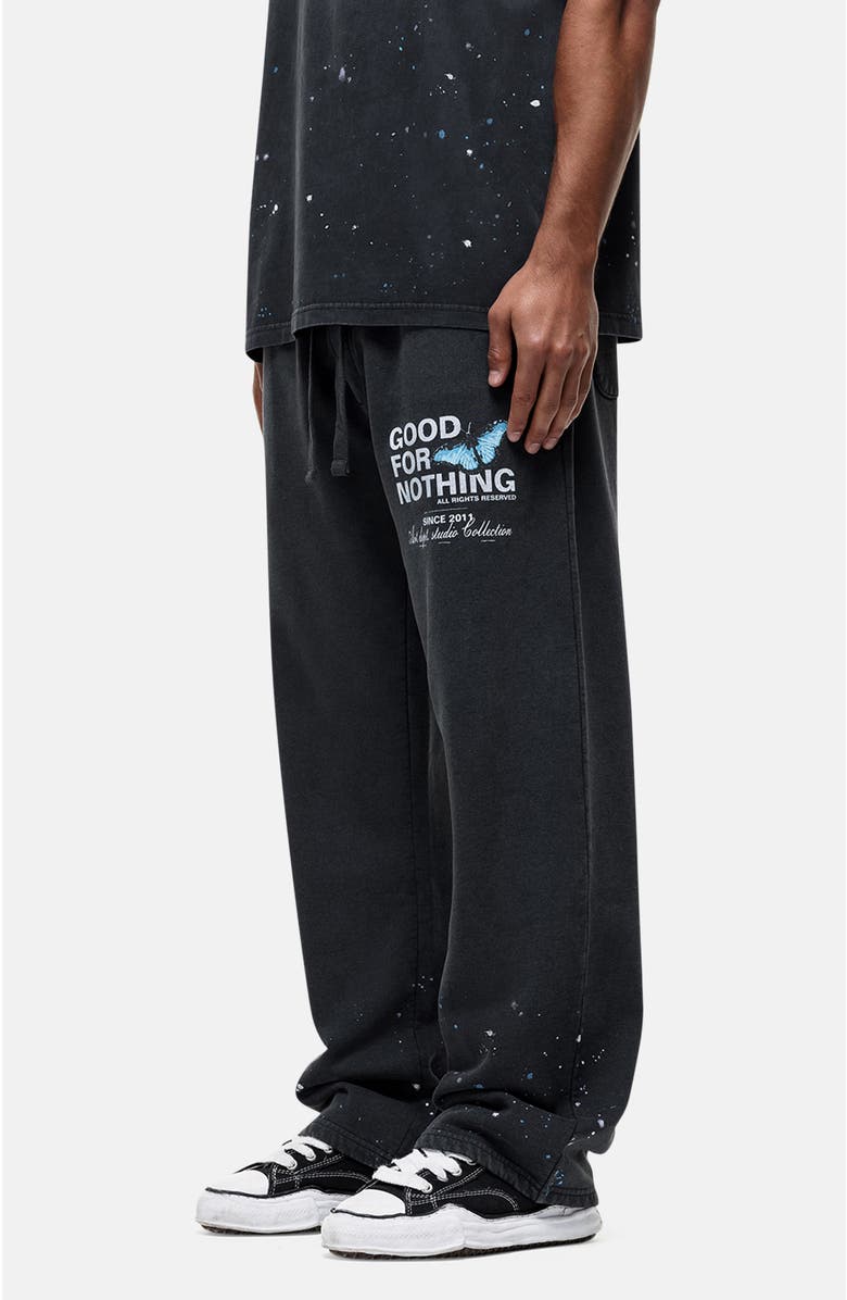 Good For Nothing Studio Paint Butterfly Baggy Jogger, Alternate, color, Black