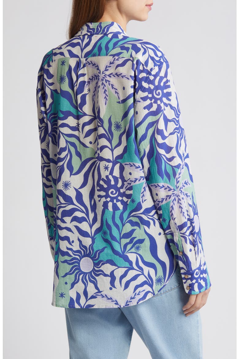 Beau Cotton Button-Up Shirt, Alternate, color, STELLAR BLUE HELIOS
