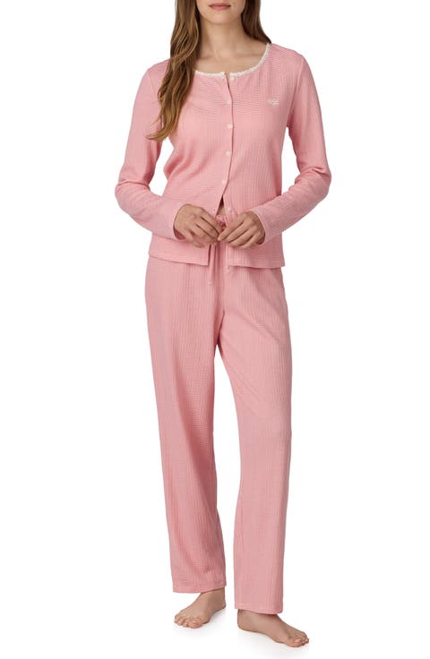 Lace Trim Cotton Pajamas