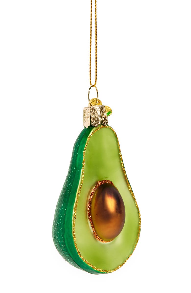 Old World Christmas Avocado Glass Ornament, Main, color, Green/ Brown