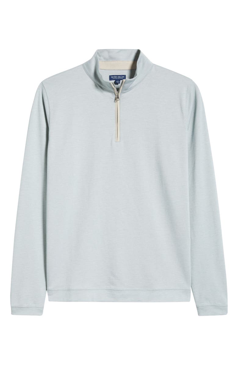 Peter Millar Crown Crafted Albatross Quarter Zip, Alternate, color, Light Willow