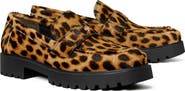 Tory Burch Classic Genuine Calf Hair Platform Lug Sole Loafer