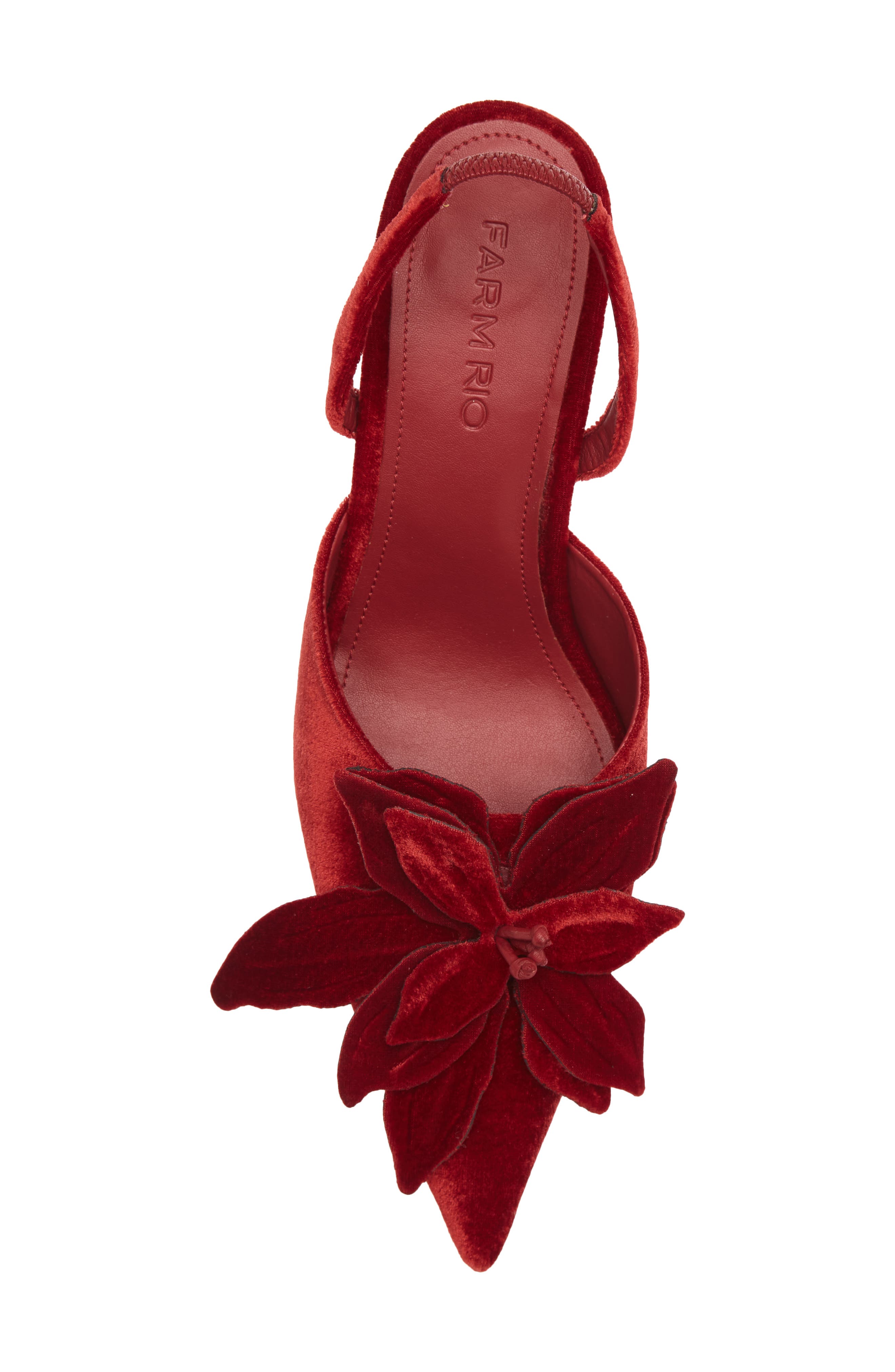Flower Velvet Slingback Pump, Alternate, color, ORIOLE
