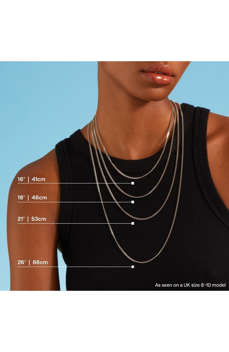 7879 Baby Filed Curb Chain Necklace, Alternate, color, Silver