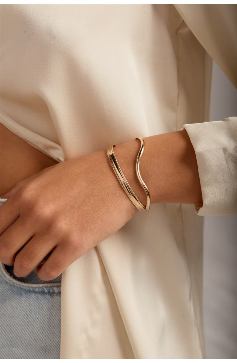 Set & Stones Gia Cuff Bracelet, Alternate, color, Gold