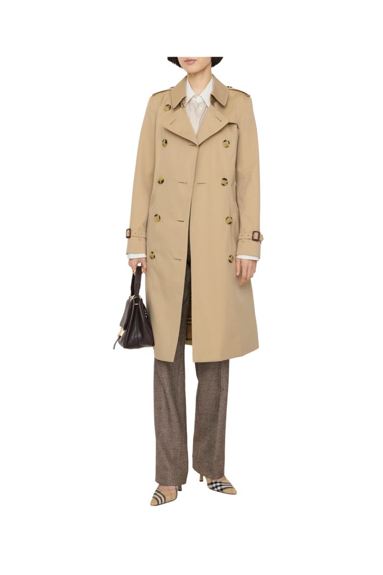 Long Chelsea Heritage Trench Coat, Alternate, color, Honey beige