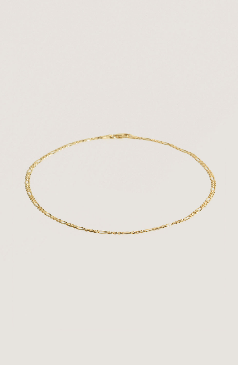 Kinn Kyle Figaro Chain Anklet, Alternate, color, Gold