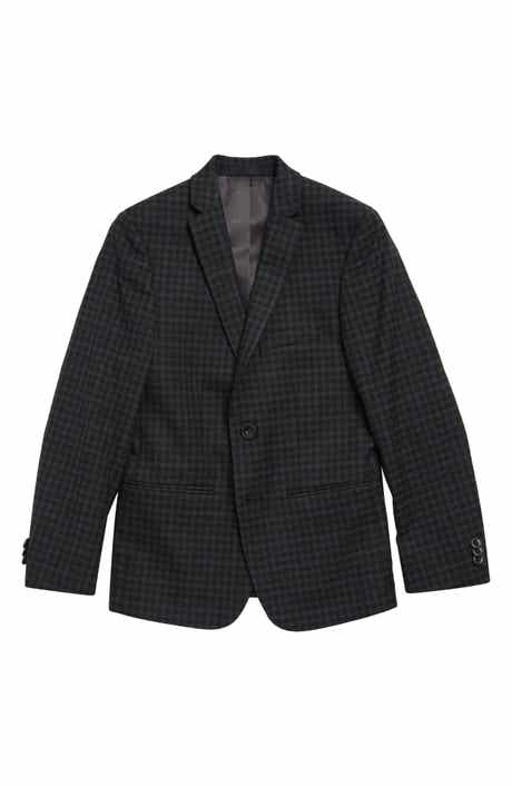 Michael Kors Collection Kids' Check Two-Button Suit Jacket