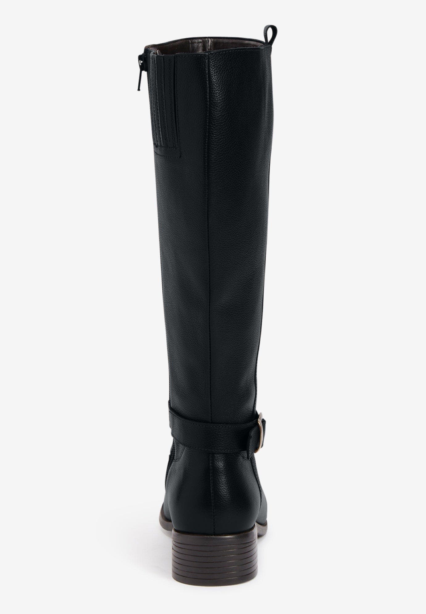 Comfortview The Donna Tall Wide Calf Leather Boot, Alternate, color, Black