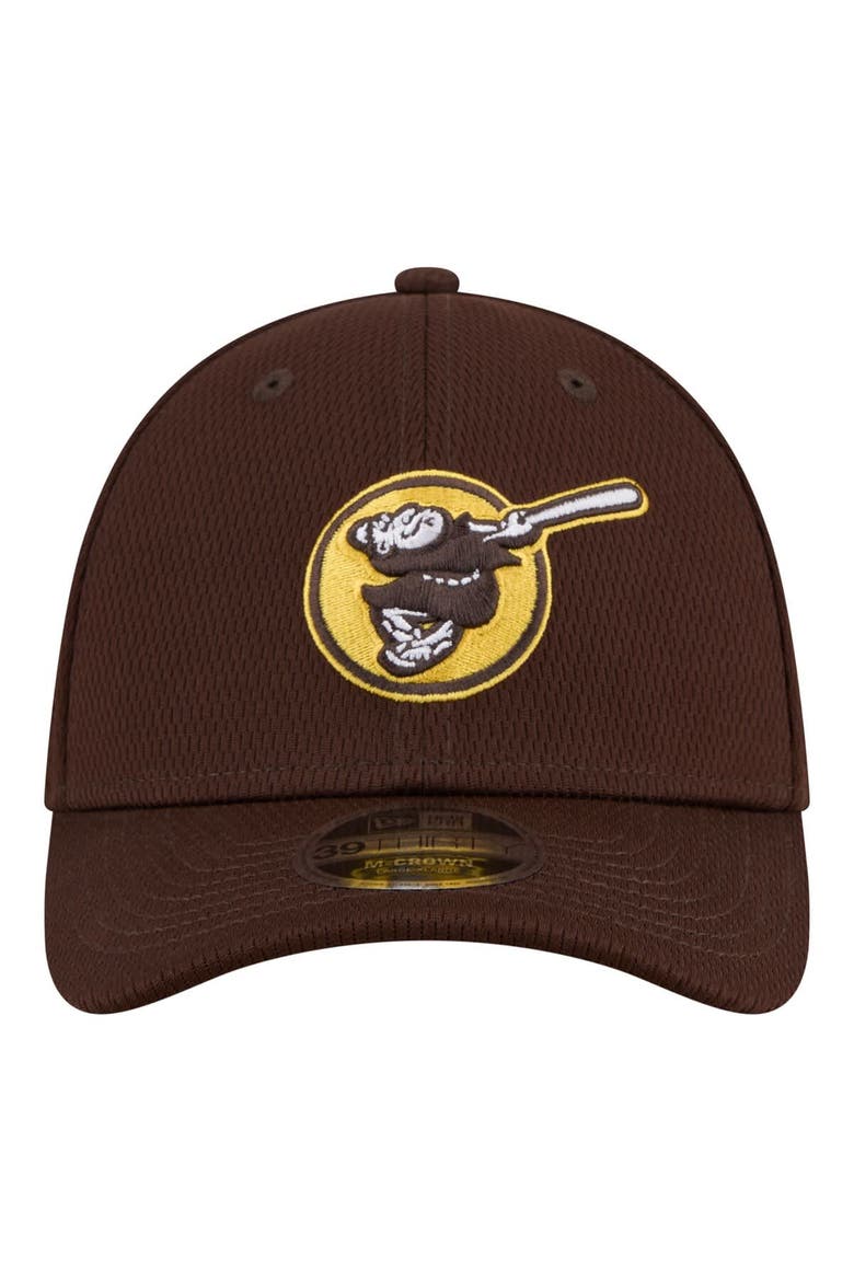Men's New Era Brown San Diego Padres Dash 39THIRTY Flex Hat, Alternate, color, Brown