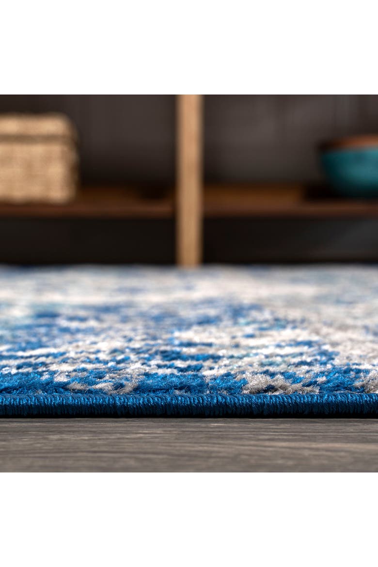 Scala Ornate Bohemian Medallion Area Rug, Alternate, color, Blue/Dark Gray