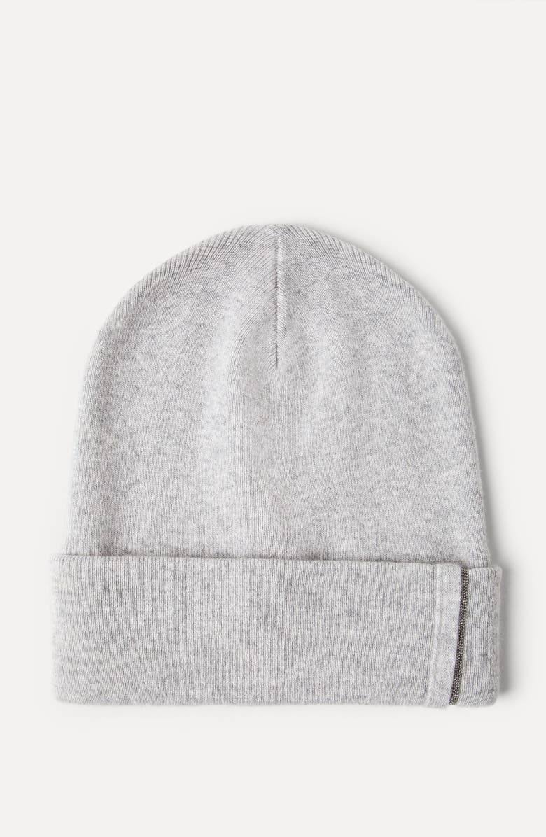 Brunello Cucinelli Knit beanie, Alternate, color, Light Grey