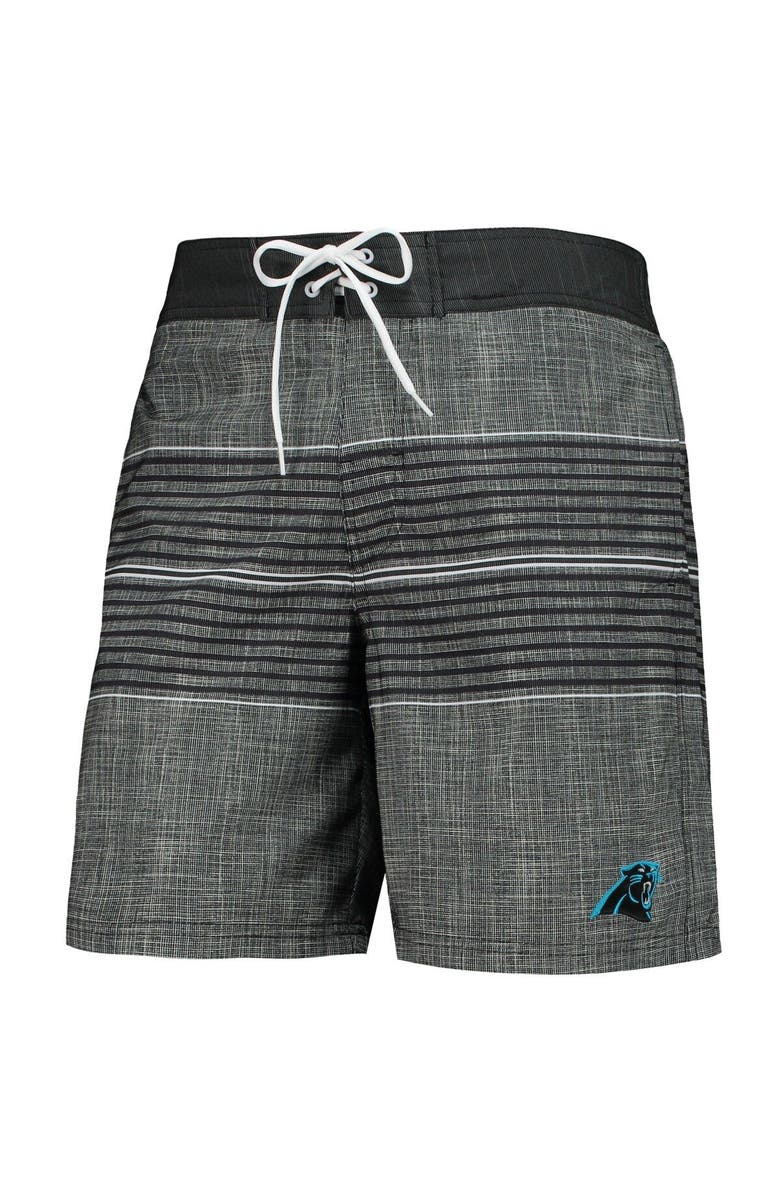 G-III SPORTS BY CARL BANKS Men's G-III Sports by Carl Banks Black Carolina Panthers Horizon Swim Shorts, Alternate, color, 