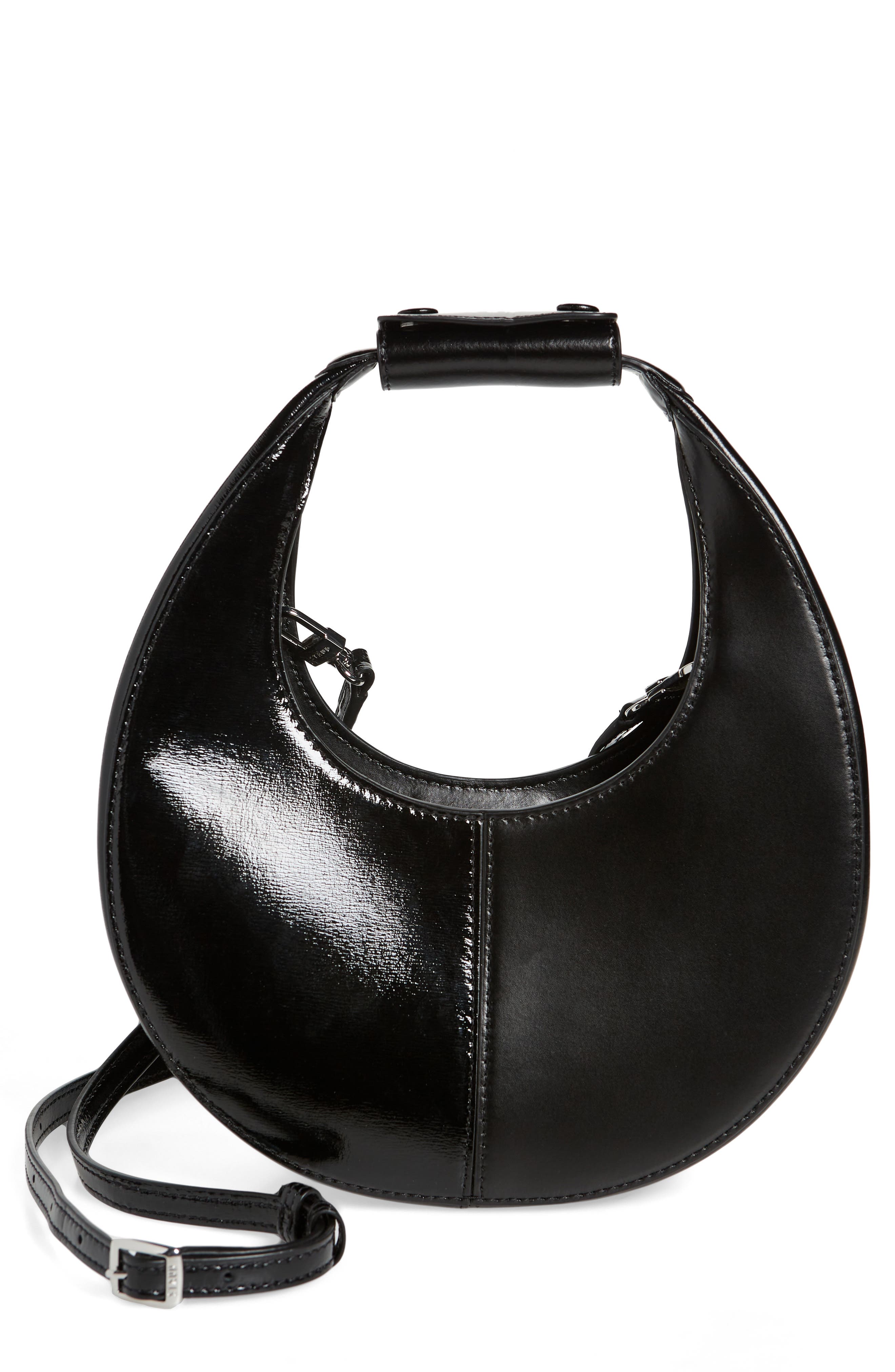 STAUD Mini Moon Split Leather Bag, Main, color, 