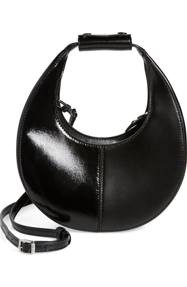 STAUD Mini Moon Split Leather Bag, Main, color,