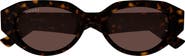 Gucci 53mm Polarized Round Sunglasses
